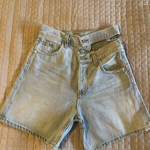 AGOLDE Broken Waist Denim Jean Shorts 25/ Sm Aritzia Sold Out $259